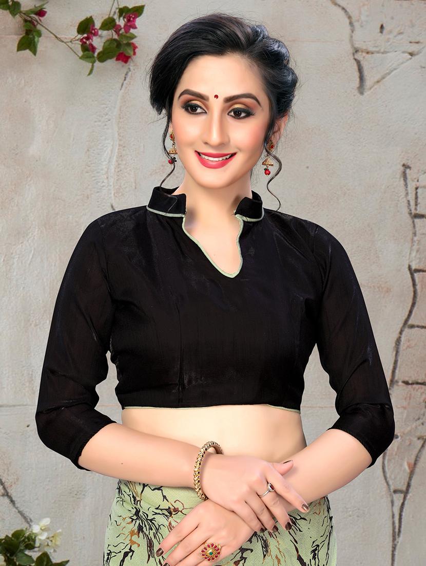 abstract printed saree with blouse - 16704604 - Zoom Image - 3