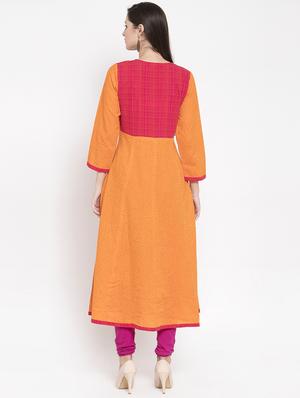 contrast anarkali kurta - 16704606 - Standard Image - 3