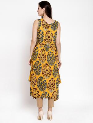 floral flared ethnic dress - 16704609 - Standard Image - 3