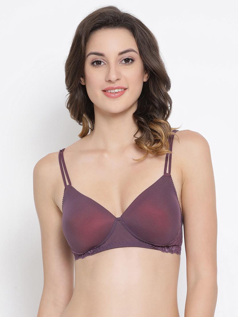 lace detail t-shirt bra - 16704634 - Zoom Image - 1