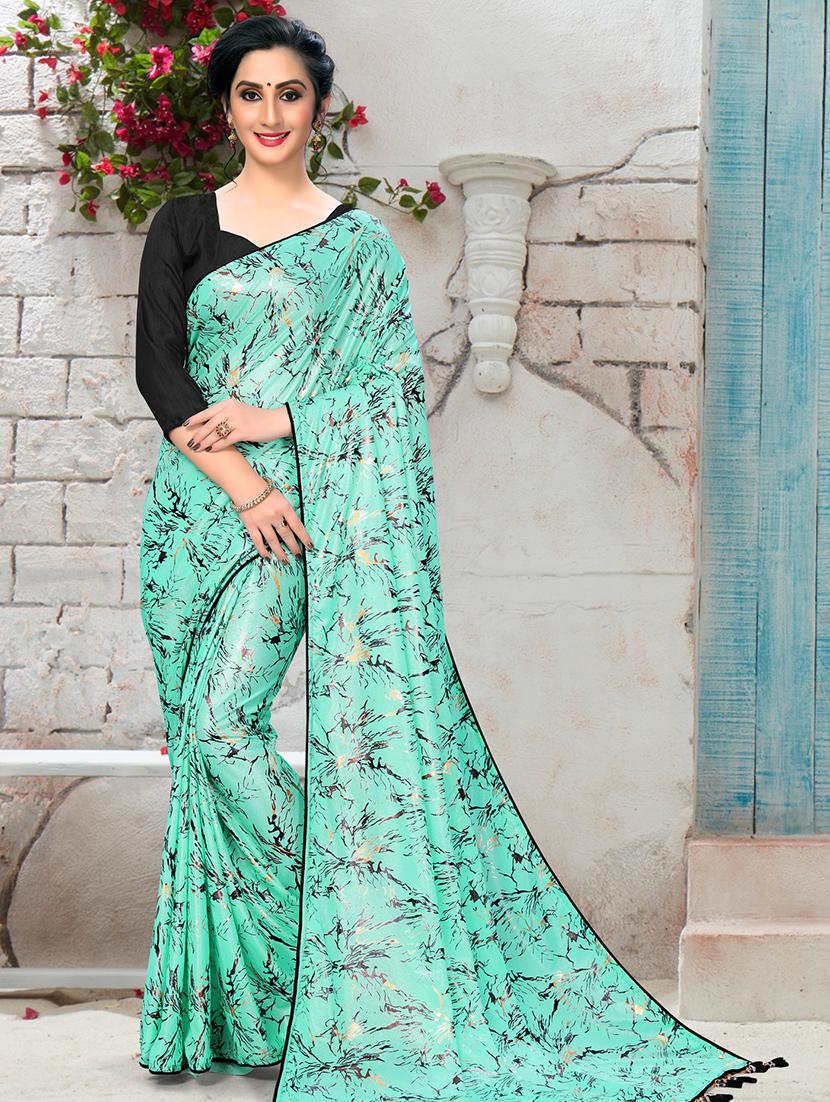 abstract printed saree with blouse - 16704745 - Zoom Image - 1