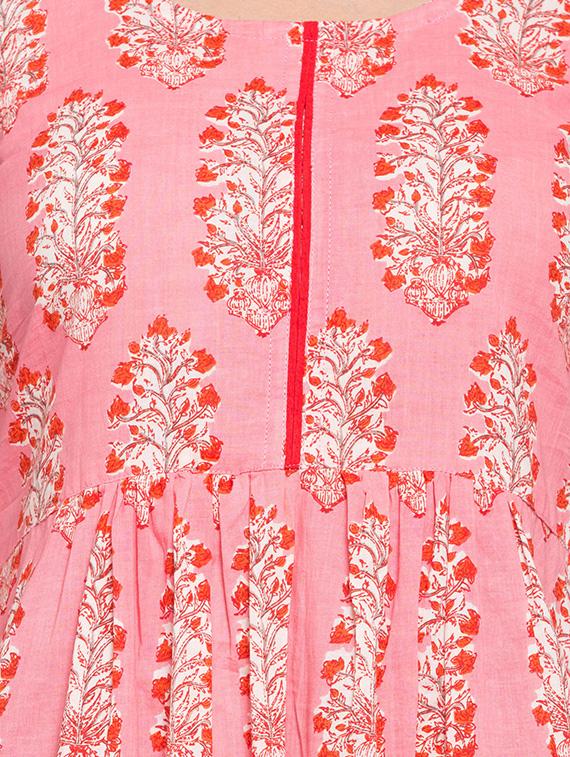 printed a-line ethnic dress - 16704749 - Zoom Image - 5
