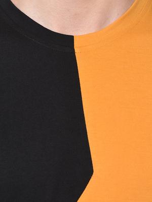 yellow color block t-shirt - 16704765 - Standard Image - 4