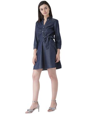 tie front ruched detail shirt dress - 16704790 - Standard Image - 4