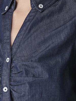 tie front ruched detail shirt dress - 16704790 - Standard Image - 5