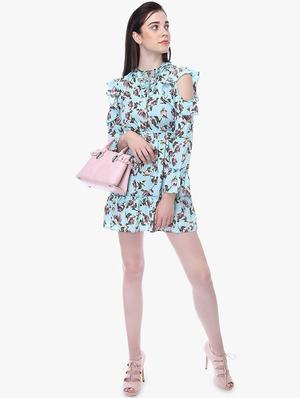 tie knot detail floral a-line dress - 16704818 - Standard Image - 4