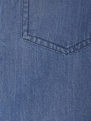 cut out back denim shirt - 16704838 - Standard Image - 5