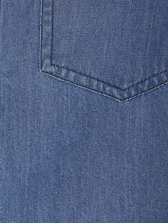 cut out back denim shirt - 16704838 - Zoom Image - 5