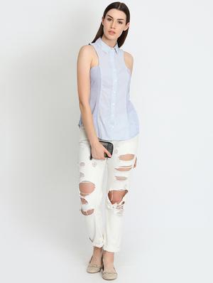 sleeveless striped shirt - 16704862 - Standard Image - 4
