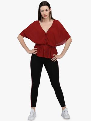 drop shoulder gathered hem shirt - 16704866 - Standard Image - 4