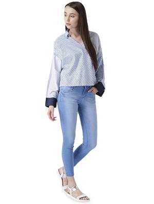 shirt collar striped top - 16704874 - Standard Image - 4
