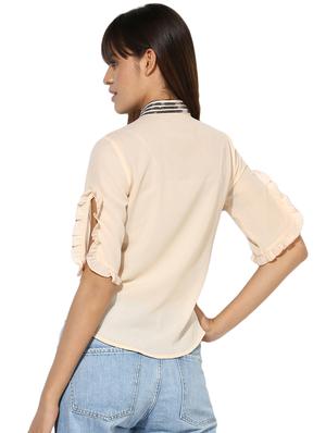 embellished shirt collar top - 16704890 - Standard Image - 3