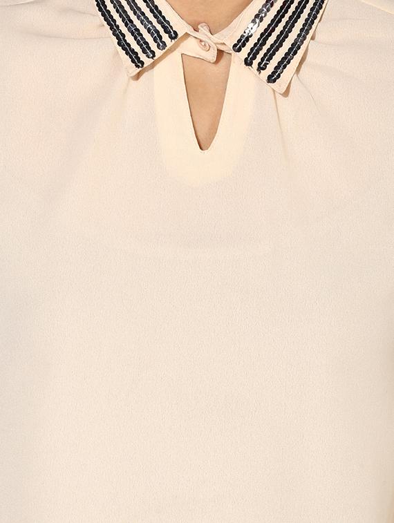 embellished shirt collar top - 16704890 - Zoom Image - 5