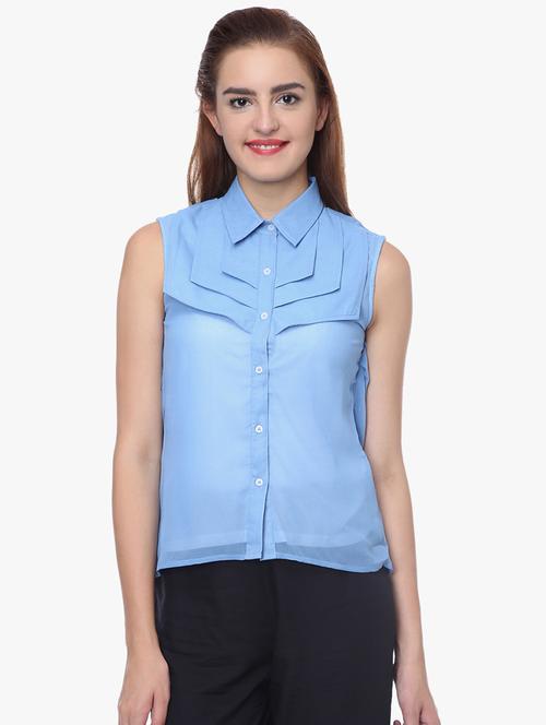 cowl back solid shirt - 16704898 - Standard Image - 1