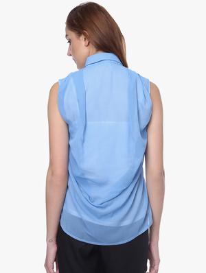 cowl back solid shirt - 16704898 - Standard Image - 3