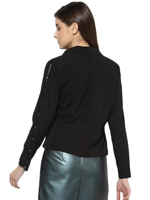 long sleeved solid top - 16704910 - Standard Image - 3
