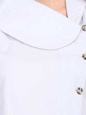 asymmetric neck crop top - 16704930 - Standard Image - 5