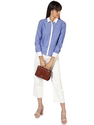 contrast detail concealed placket shirt - 16704934 - Standard Image - 4