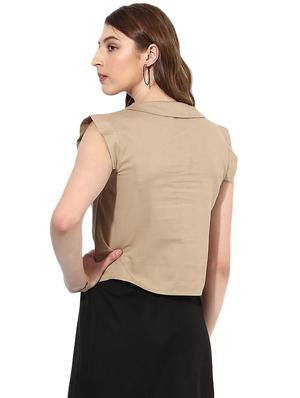 ruffle detail solid shirt - 16704938 - Standard Image - 3