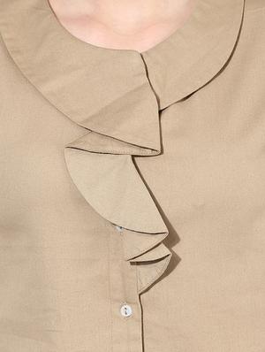 ruffle detail solid shirt - 16704938 - Standard Image - 5