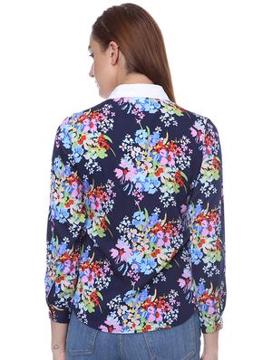 floral panel long sleeved shirt - 16704990 - Standard Image - 3