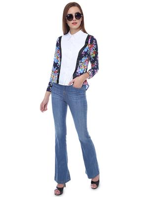floral panel long sleeved shirt - 16704990 - Standard Image - 4