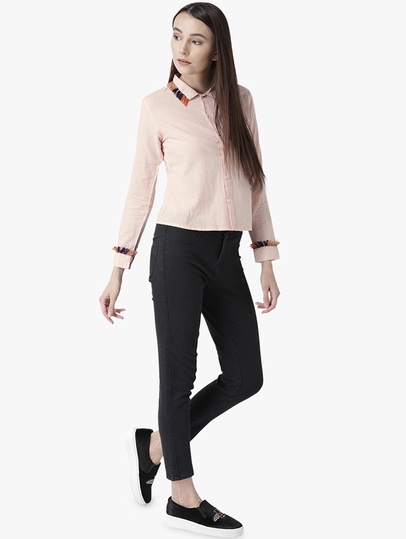 tassel embellished solid shirt - 16705006 - Zoom Image - 4