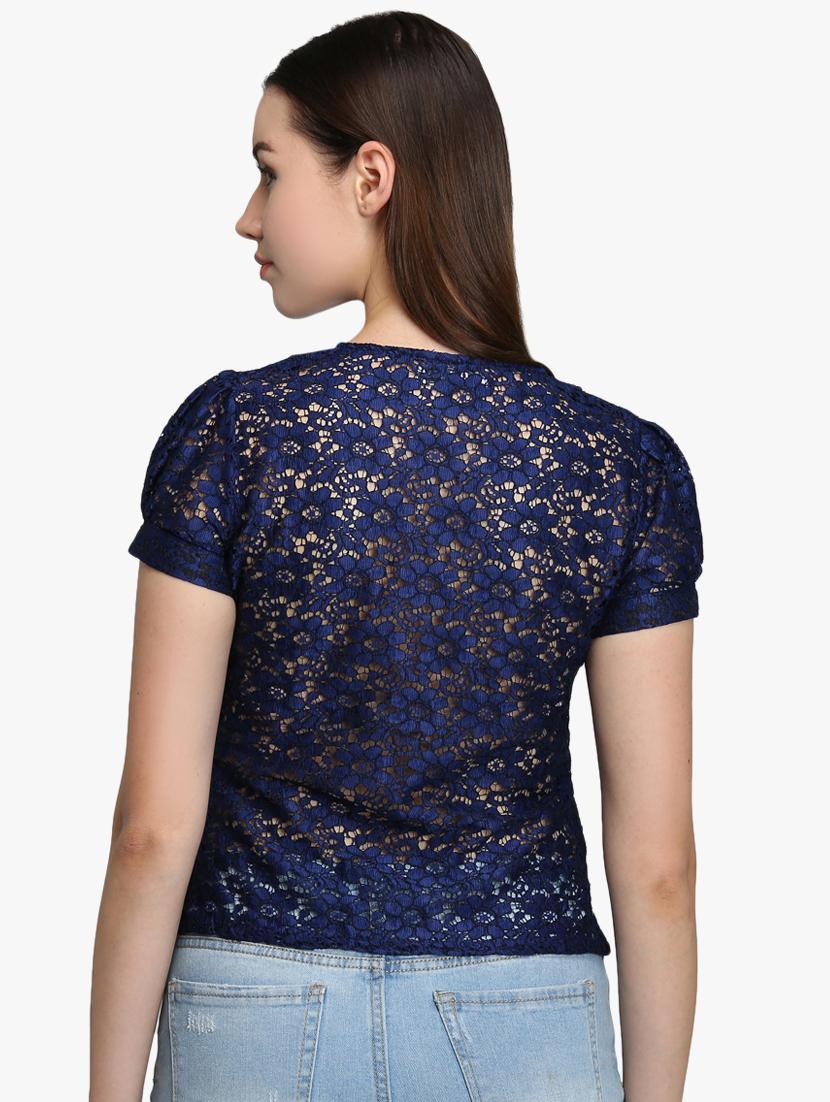 tie front laced top - 16705058 - Zoom Image - 3