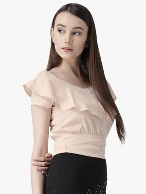 boat neck crop top - 16705062 - Standard Image - 2