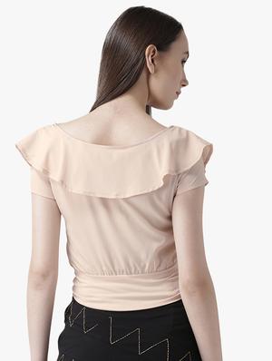 boat neck crop top - 16705062 - Standard Image - 3
