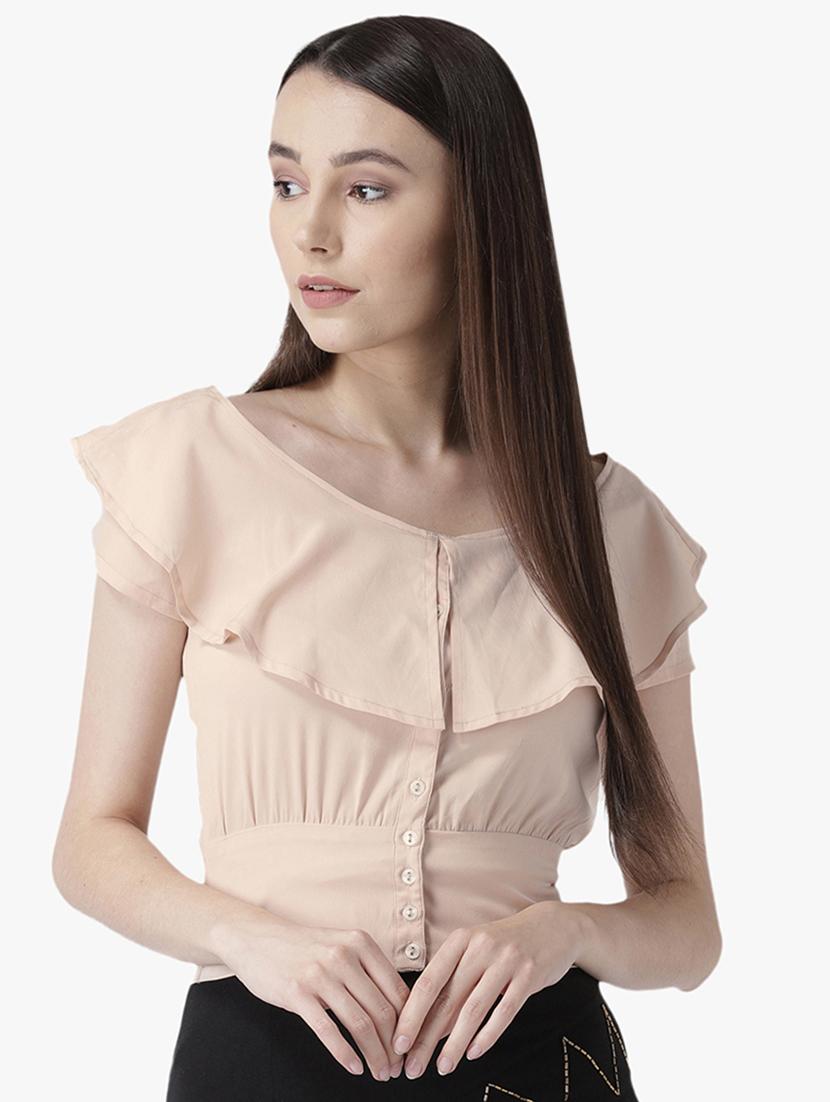 boat neck crop top - 16705062 - Zoom Image - 1