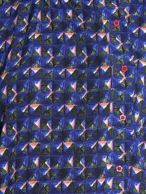 mandarin neck abstract asymmetric shirt - 16705070 - Standard Image - 5