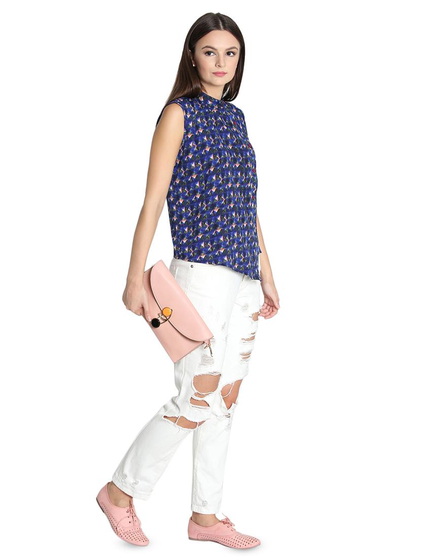 mandarin neck abstract asymmetric shirt - 16705070 - Zoom Image - 4