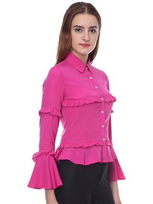 bell sleeved frill detail shirt - 16705074 - Standard Image - 2