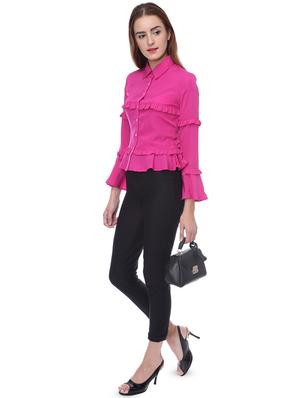 bell sleeved frill detail shirt - 16705074 - Standard Image - 4