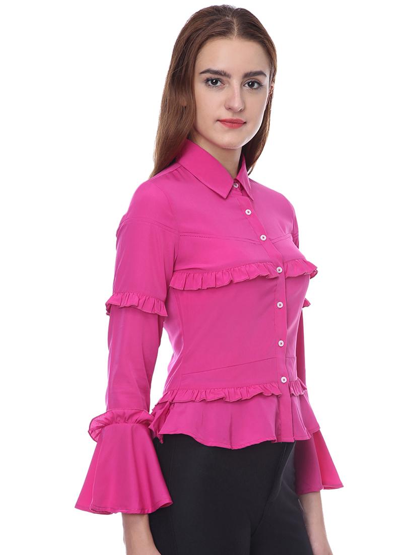 bell sleeved frill detail shirt - 16705074 - Zoom Image - 2