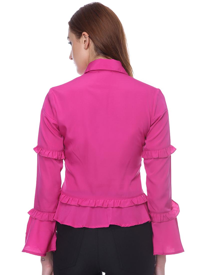bell sleeved frill detail shirt - 16705074 - Zoom Image - 3