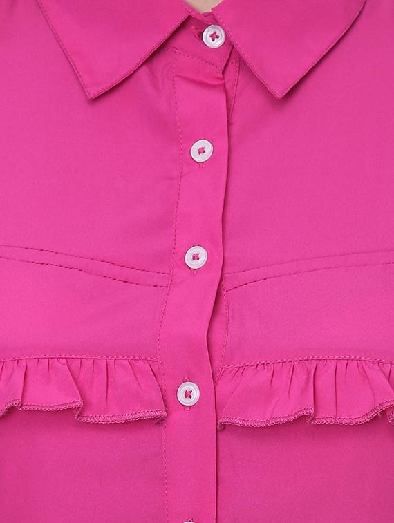 bell sleeved frill detail shirt - 16705074 - Zoom Image - 5