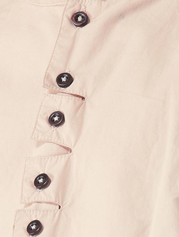 mandarin neck solid shirt - 16705078 - Zoom Image - 5