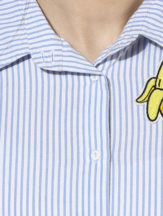long sleeved striped shirt - 16705082 - Zoom Image - 5