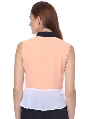 color block sleeveless top - 16705090 - Standard Image - 3