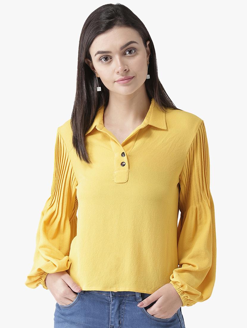 bishop sleeved shirt collar top - 16705098 - Zoom Image - 1