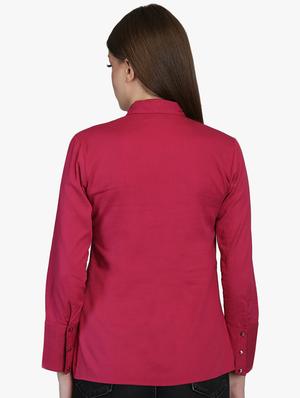 contrast detail asymmetric shirt - 16705134 - Standard Image - 3