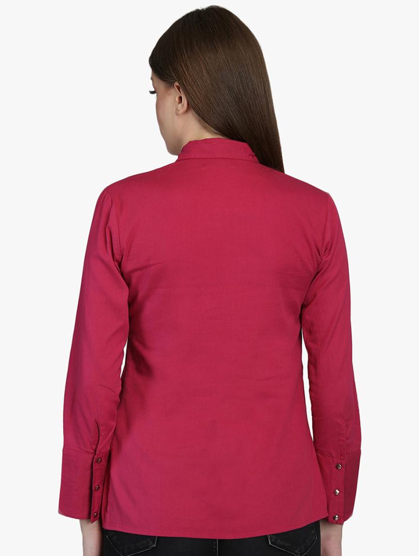 contrast detail asymmetric shirt - 16705134 - Zoom Image - 3