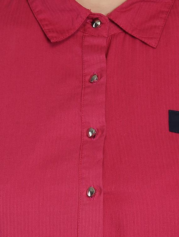 contrast detail asymmetric shirt - 16705134 - Zoom Image - 5