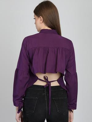 tie back long sleeved top - 16705186 - Standard Image - 3
