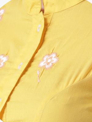 mandarin neck embroidered shirt - 16705262 - Standard Image - 5