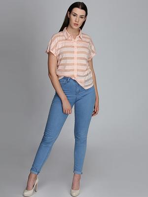 short sleeved striped shirt - 16705274 - Standard Image - 4