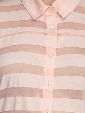 short sleeved striped shirt - 16705274 - Standard Image - 5