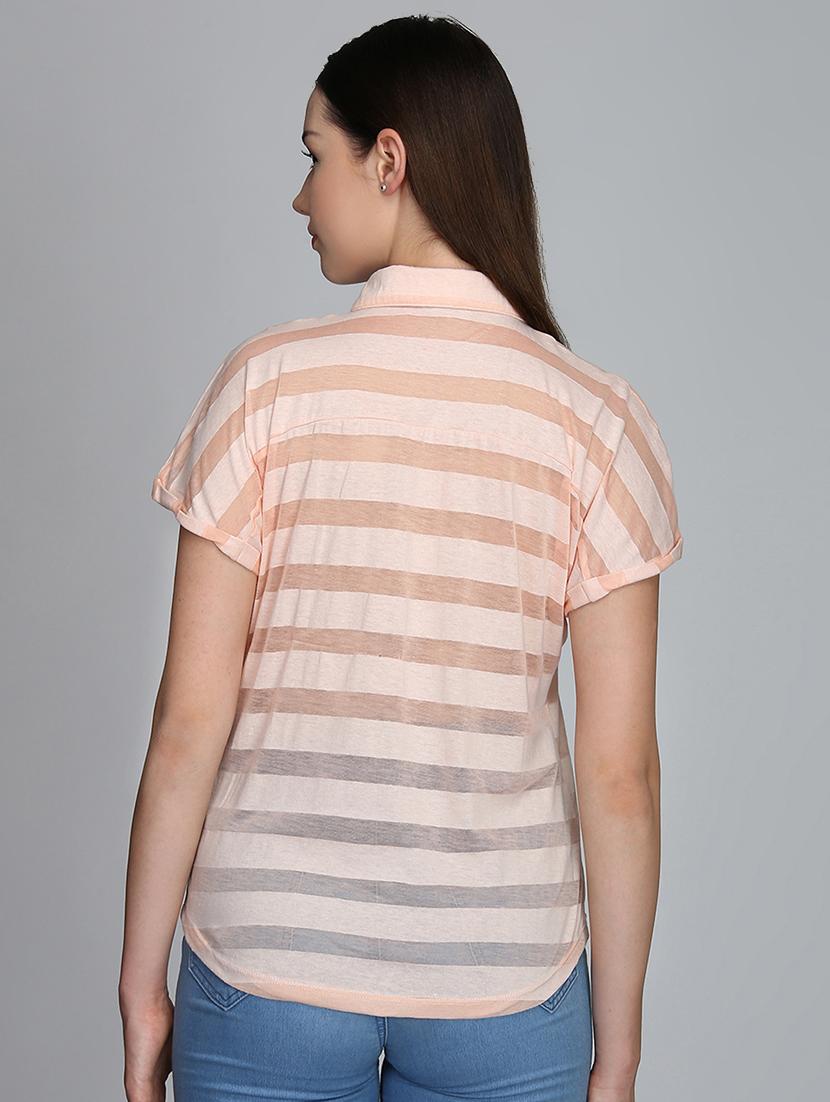 short sleeved striped shirt - 16705274 - Zoom Image - 3